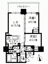 ベイサイドタワー晴海 2階 間取り図