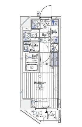 ガリシア品川 3階 間取り図