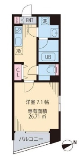 モンテヴェルデ神楽坂 207 間取り図