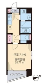 モンテヴェルデ神楽坂 207 間取り図