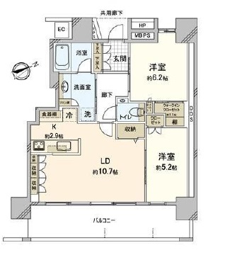 パークタワー東雲 37階 間取り図