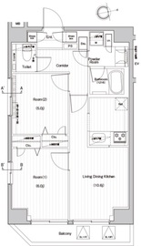 プレミアムキューブジー上野 9階 間取り図