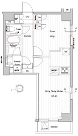 プレミアムキューブジー上野 8階 間取り図