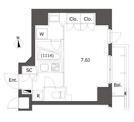 NTPRレジデンス上野稲荷町 403 間取り図