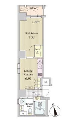 アルプエンテ大手町 501 間取り図