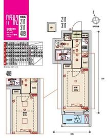 ビバリーホームズ五反田 211 間取り図