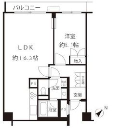 ルシマン月島 905 間取り図
