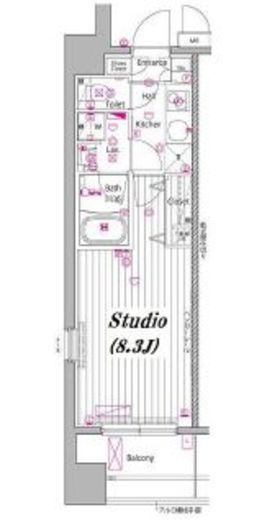 ガーラ・プレシャス東麻布 2階 間取り図
