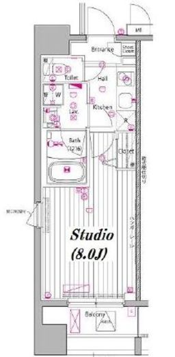 ガーラ・プレシャス東麻布 2階 間取り図