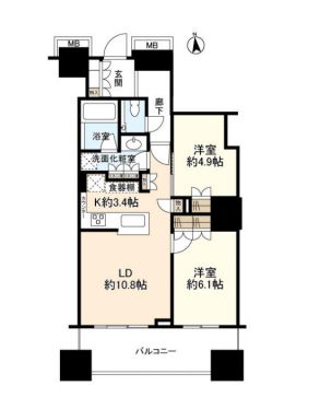 富久クロスコンフォートタワー(Tomihisa Cross)  6階 間取り図
