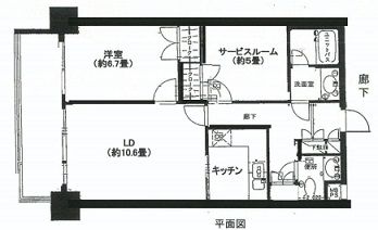 虎ノ門ガーデン 2階 間取り図