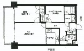 虎ノ門ガーデン 2階 間取り図