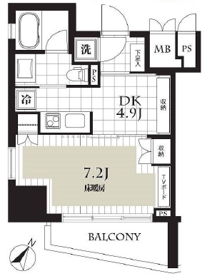 CONOE三番町 8階 間取り図