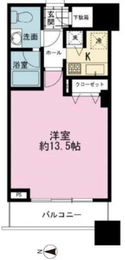 コンシェリア西新宿タワーズウエスト 7階 間取り図