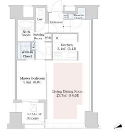 ラ・トゥール新宿 1705 間取り図