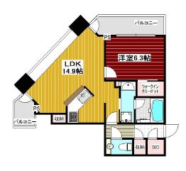 ミッドサザンレジデンス御殿山 7階 間取り図