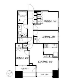 アトラスタワー西新宿 13階 間取り図