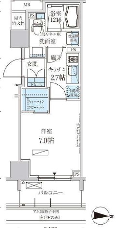 パークアクシス両国馬車通り 507 間取り図
