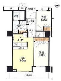 豊洲シエルタワー 35階 間取り図