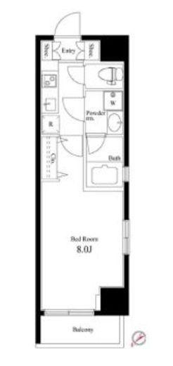 アップルレジデンス水道橋 202 間取り図