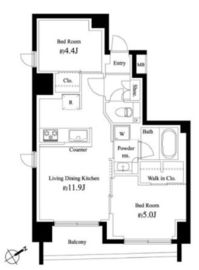 アルティザ東銀座 5階 間取り図