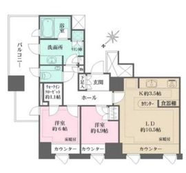 番町パークハウス 8階 間取り図