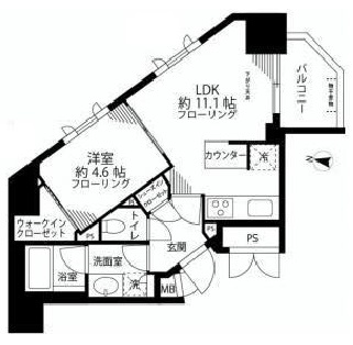 ジオ西新宿ツインレジデンス 5階 間取り図