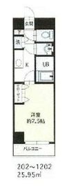 HF銀座レジデンスイースト2 702 間取り図