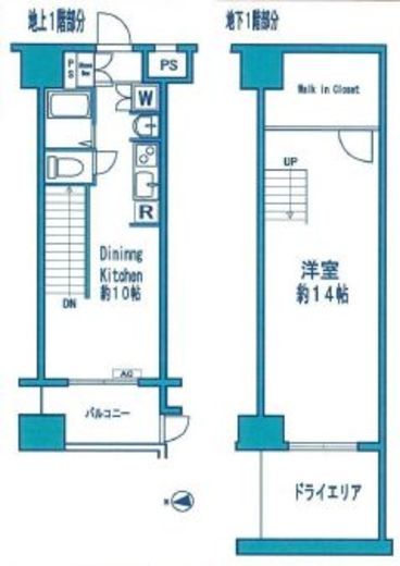 ヴィーダ・スカイコート品川 1階 間取り図