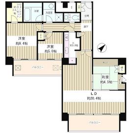 リバー＆タワー 1802 間取り図