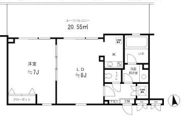 レジディア笹塚 411 間取り図