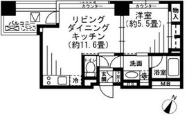 コスモグラシア人形町 3階 間取り図