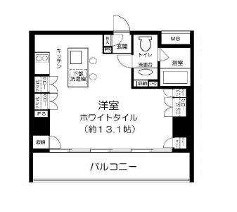 セルフィスタ渋谷 8階 間取り図