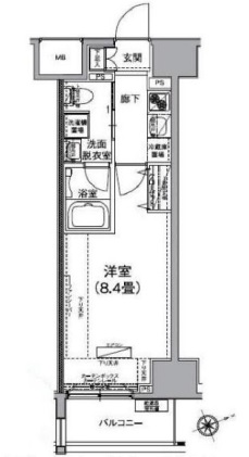 アイル芝浦東京ベイ 4階 間取り図