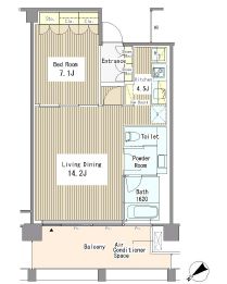 赤坂氷川町レジデンス 1114 間取り図