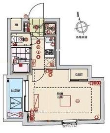 ビバリーホームズ五反田 505 間取り図