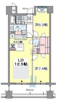 ロイヤルパークス豊洲 212 間取り図