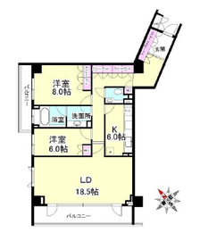 パークハウス広尾 3階 間取り図