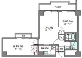 クレール白金台 7階 間取り図