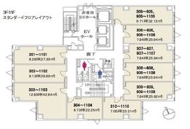 クロスオフィス内幸町 603-604 間取り図