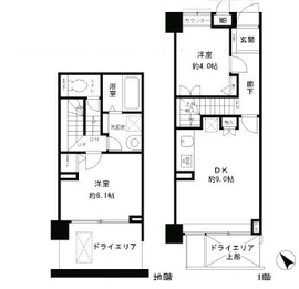 レジディア六本木檜町公園 106 間取り図