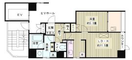 カルナ築地 801 間取り図