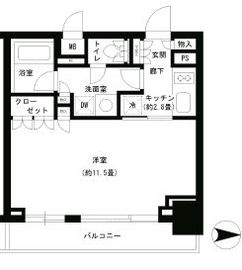 パークキューブ神田 1304 間取り図