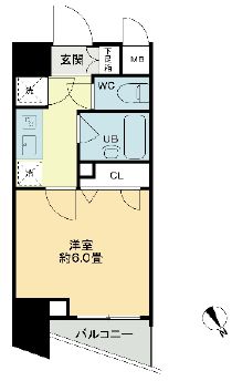 クロスレジデンス蒲田 717 間取り図