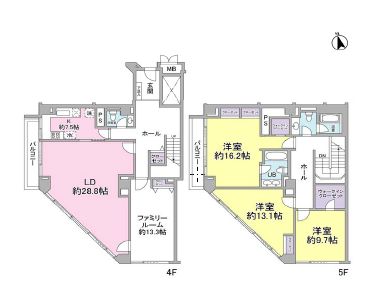 麻布マナー 401 間取り図