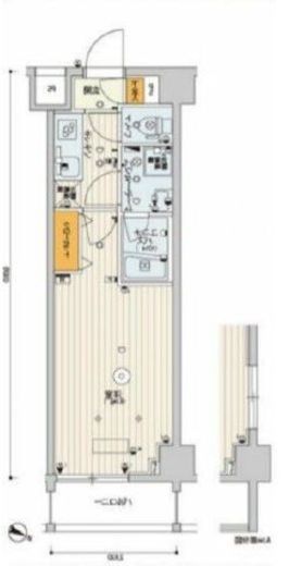 スカイコートパレス芝浦 3階 間取り図