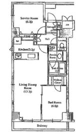 クレジデンス東銀座 302 間取り図