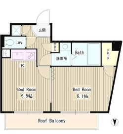 エスコート麻布十番2 702 間取り図