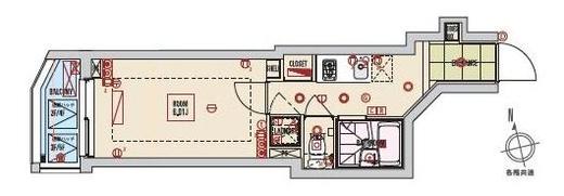 早稲田鶴巻町パークホームズ 413 間取り図