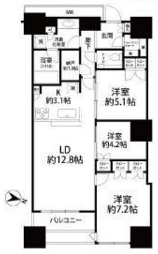 富久クロスコンフォートタワー(Tomihisa Cross)  21階 間取り図